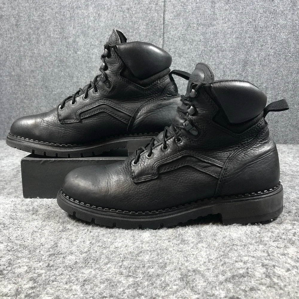 Red Wing 9143 Work Boots Mens 13D Black Leather EH USA Made Workwear